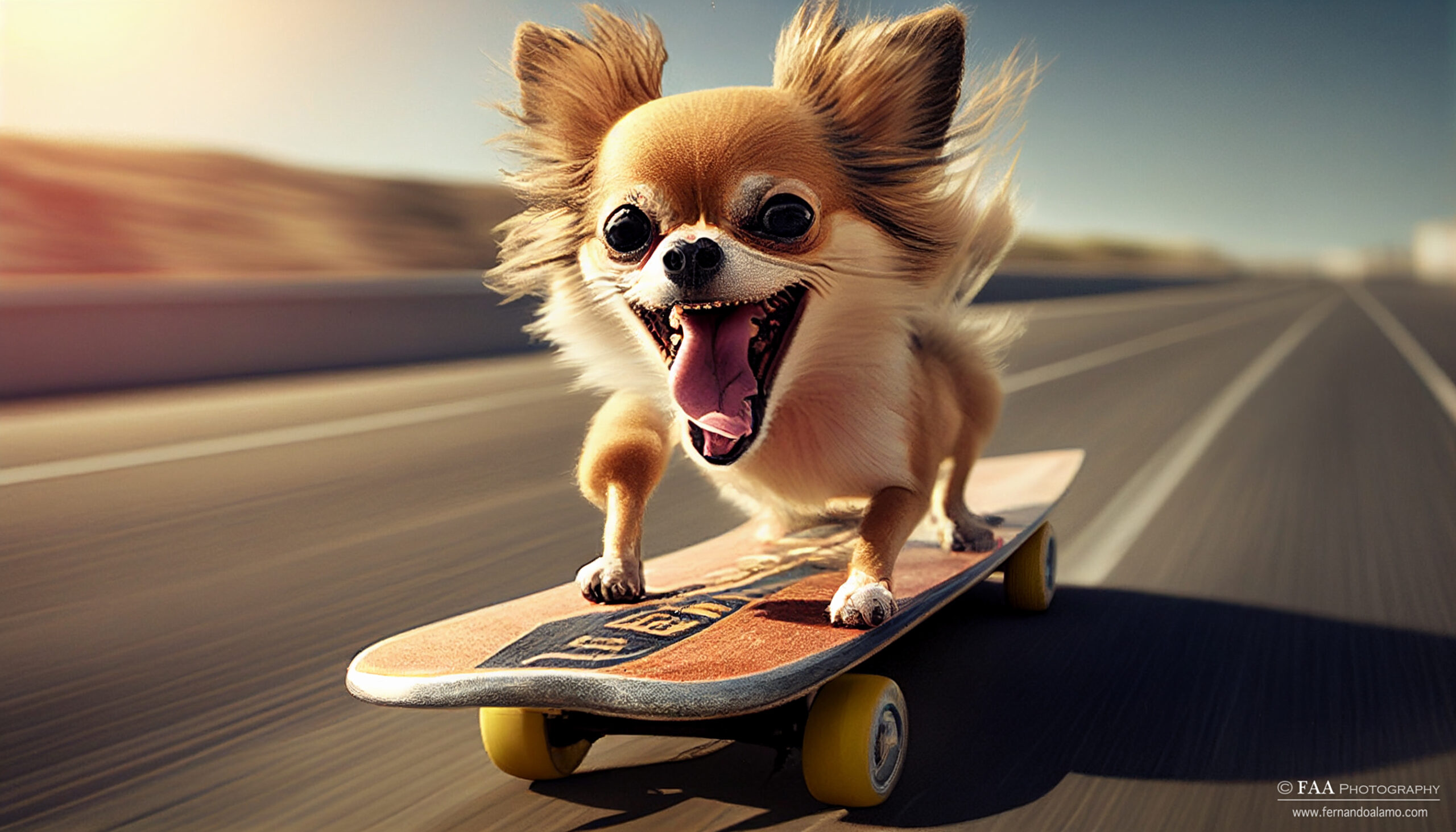 Chihuahua en Monopatín