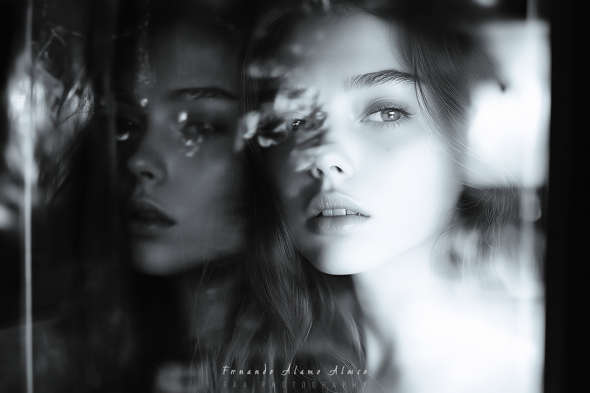 Mujer Blanco y Negro con Texturas XXI