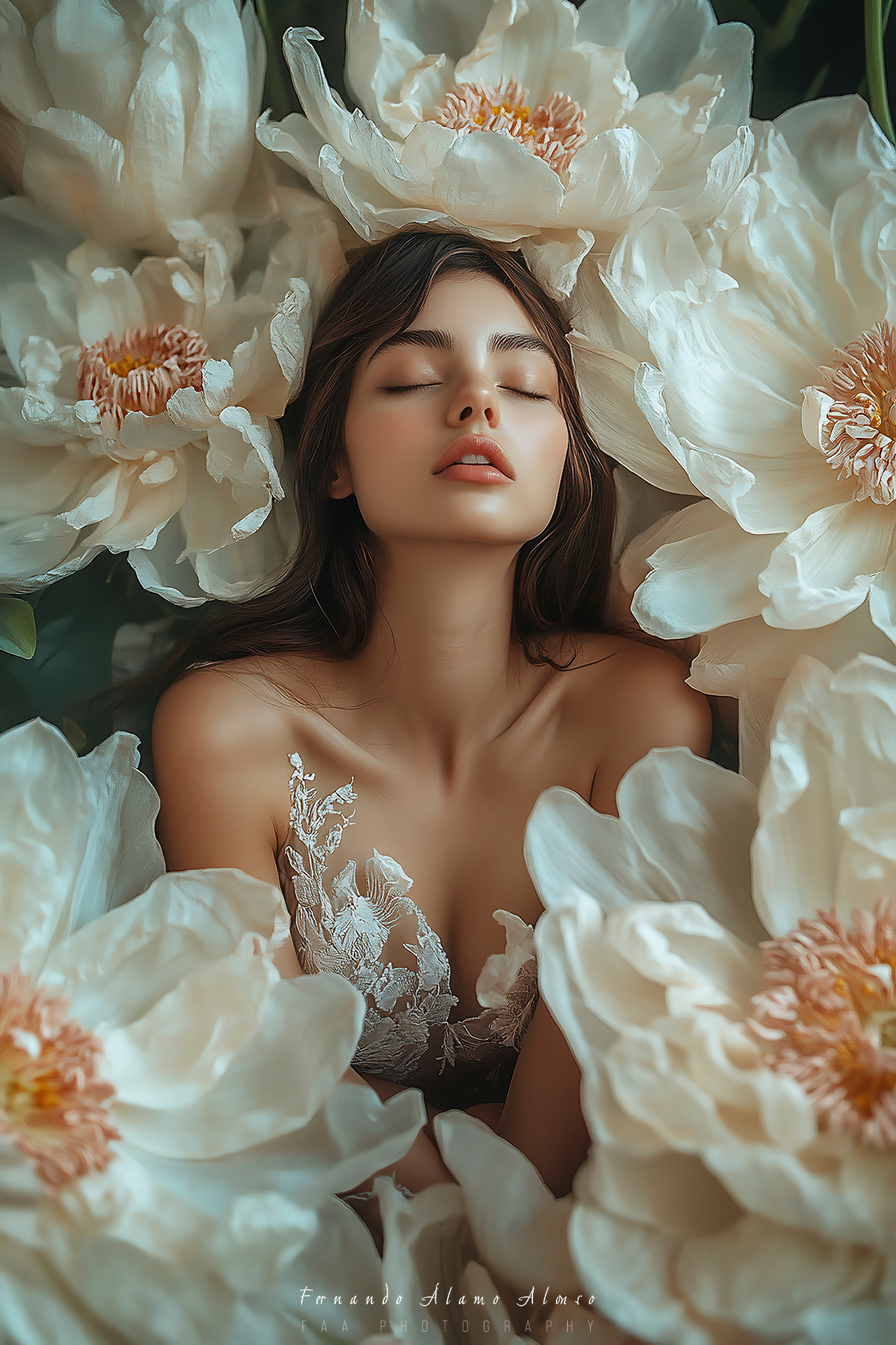 Mujer con Flores Grandes XI