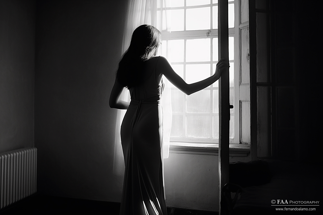 Mujer Frente a Ventana Monocromo I