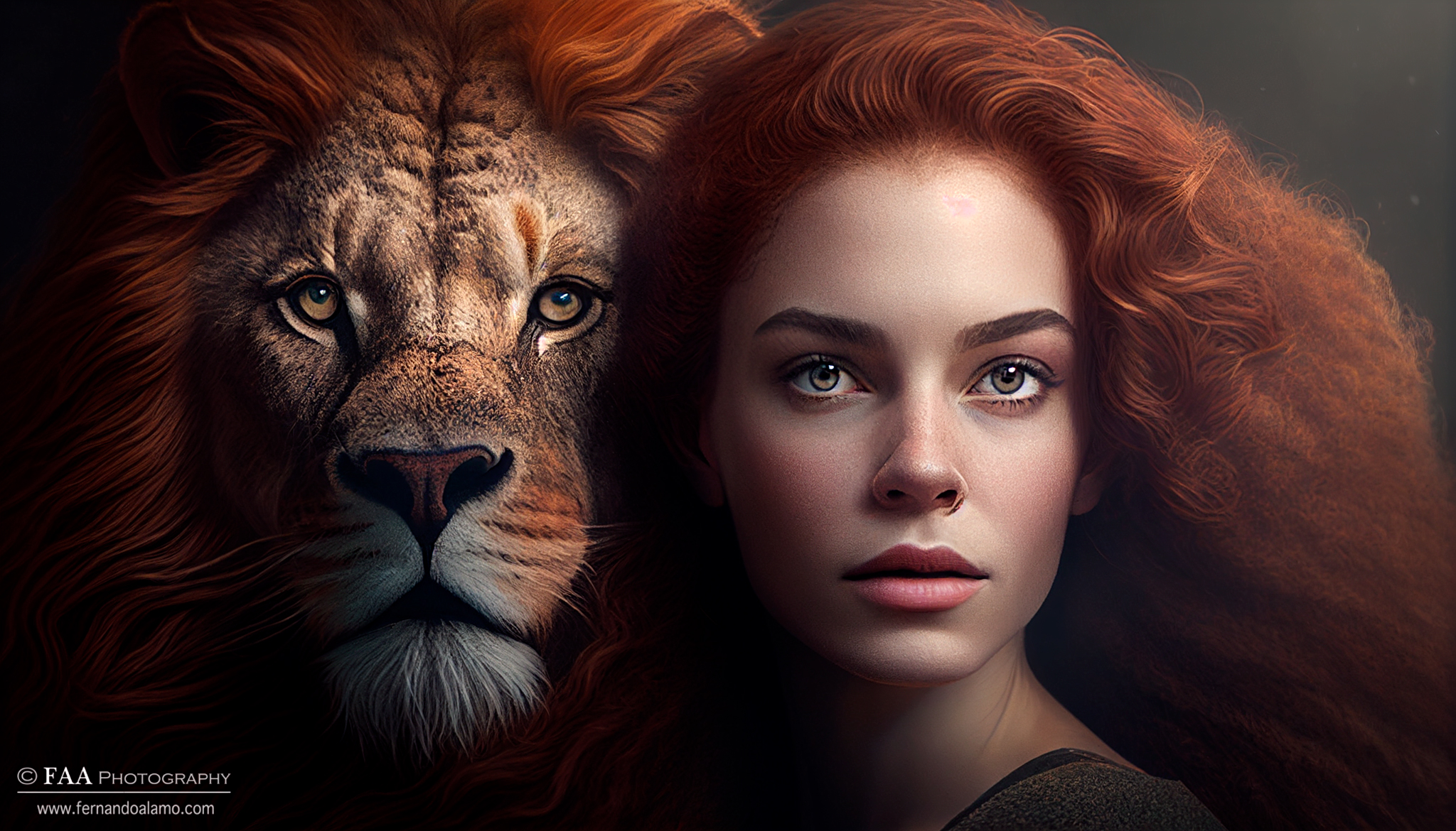Mujer y Leon II